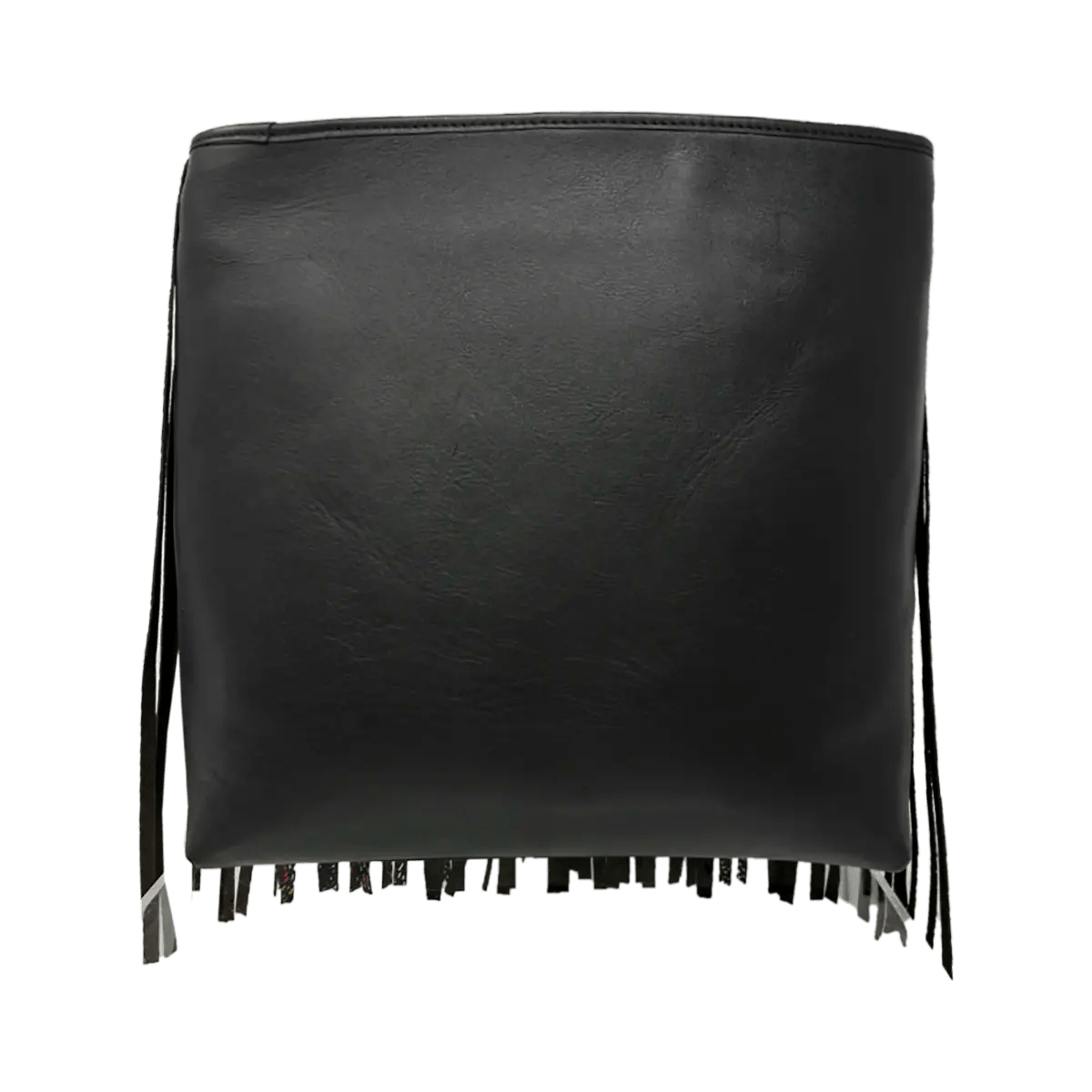 Large Leather Crossbody Bag with Fringe.