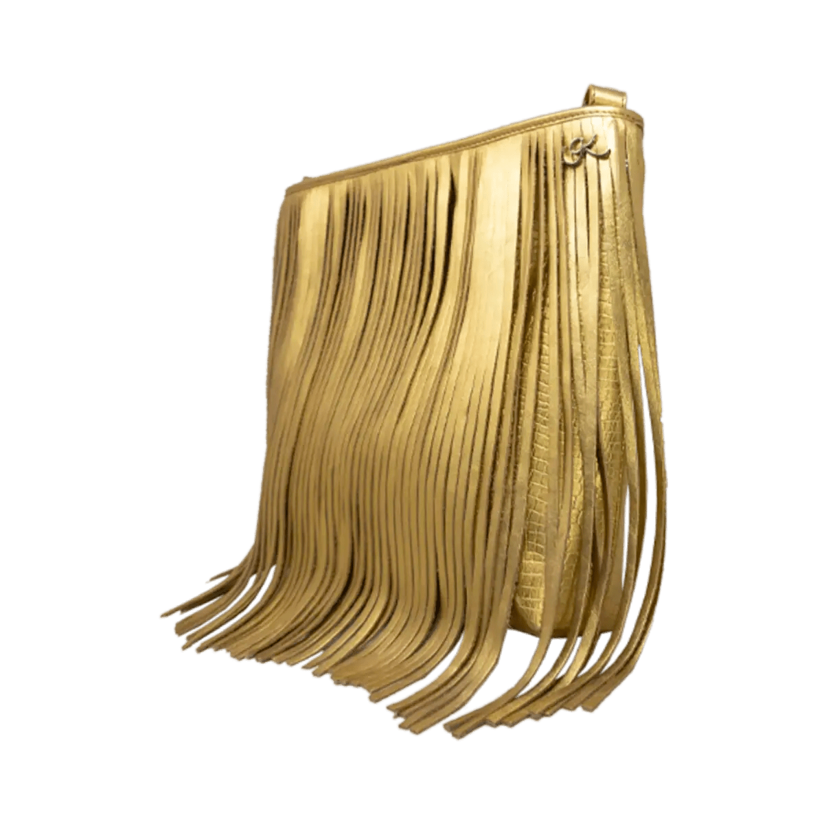 Large Leather Crossbody Bag with Fringe.