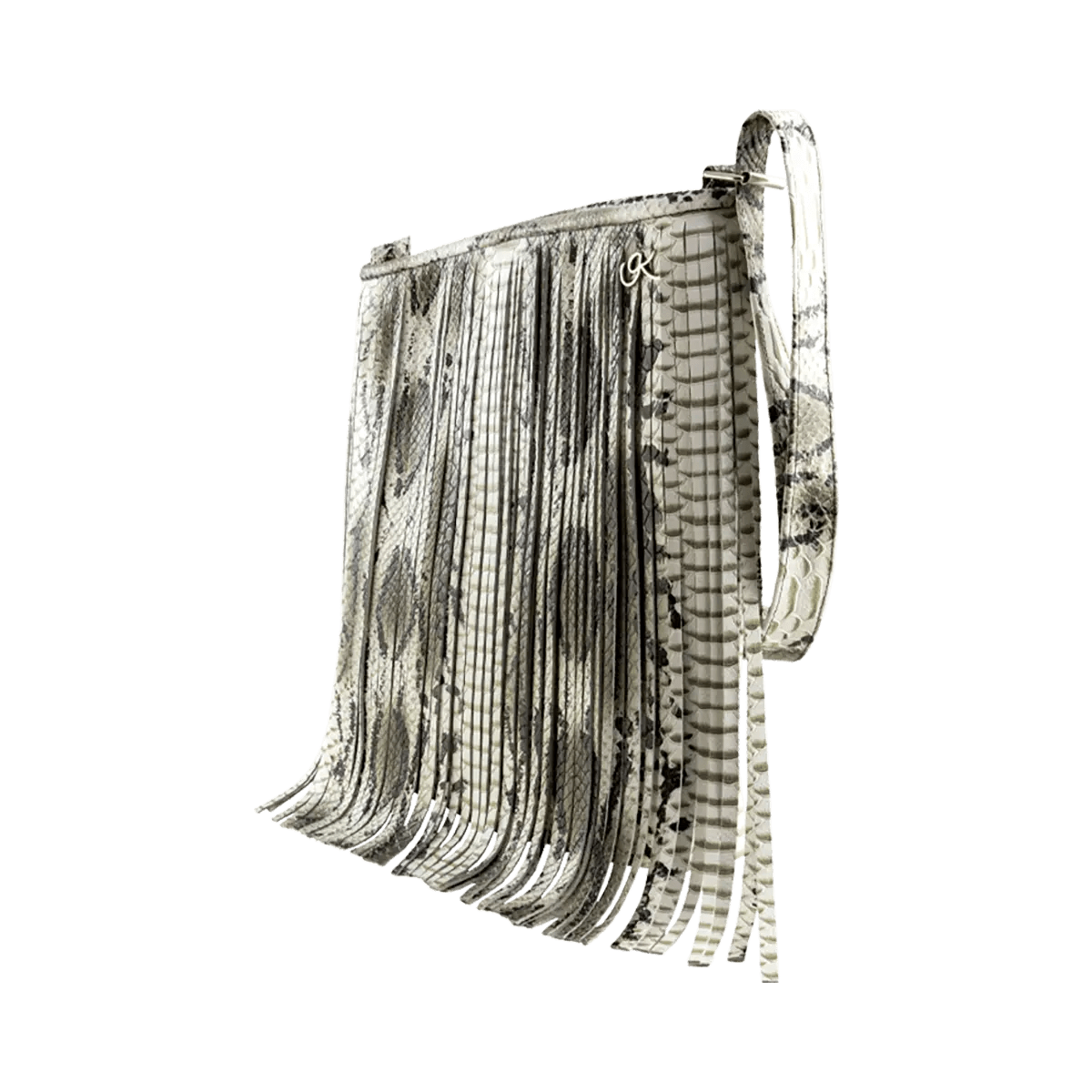 Large Leather Crossbody Bag with Fringe.