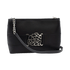 Small Leather Shoulder Bag With Metal Accent