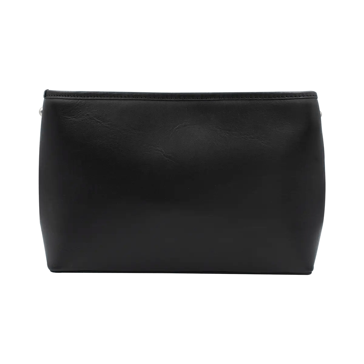 Small Leather Shoulder Bag With Metal Accent
