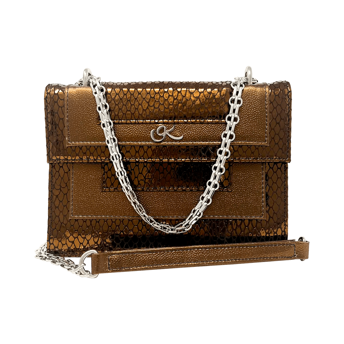 Leather Chain Strap Crossbody Bag for Women