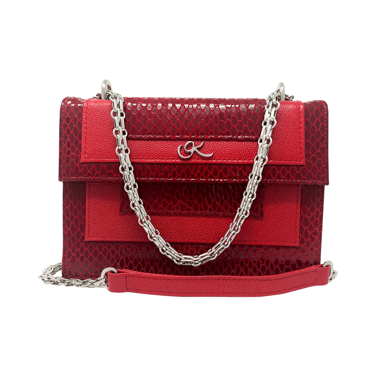 Leather Chain Strap Crossbody Bag for Women