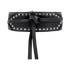 Leather Black Studded Wrap-Around Belt For Women