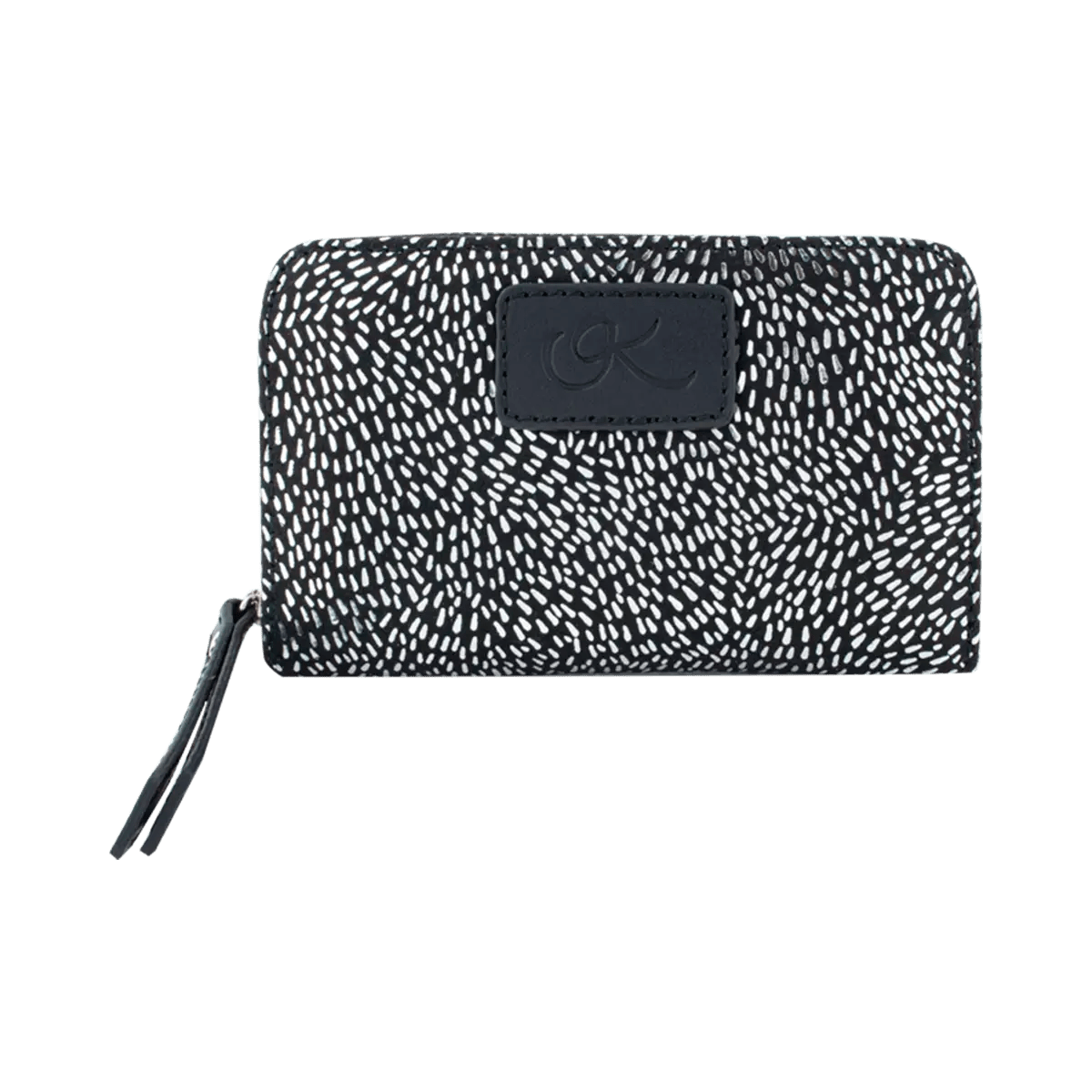 Small Print Leather Wallet