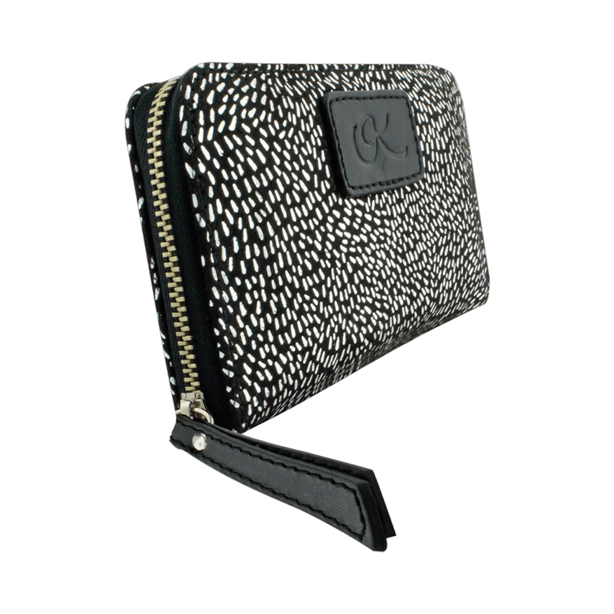 Small Print Leather Wallet