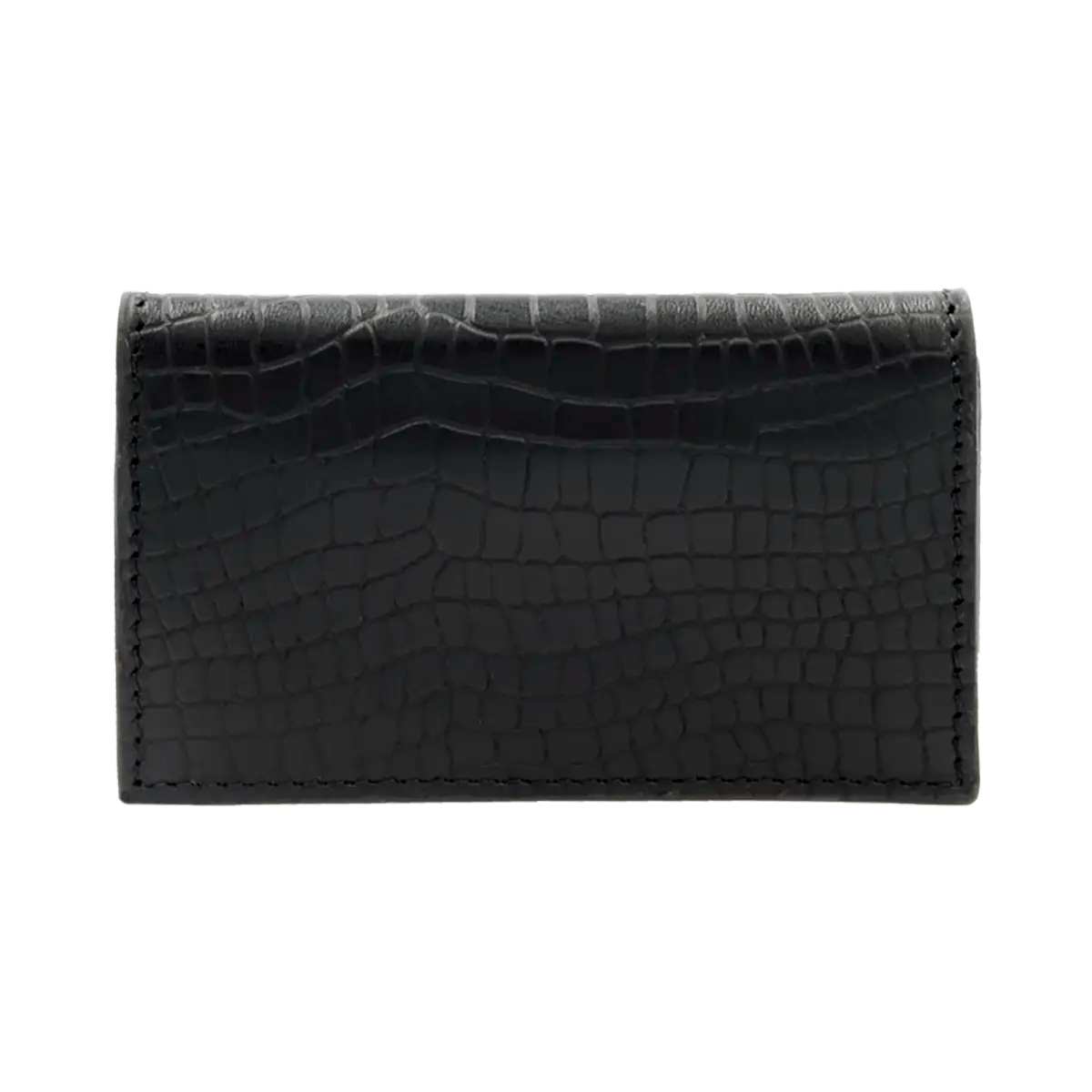 Small Leather Crocodile Print Business Cardholder