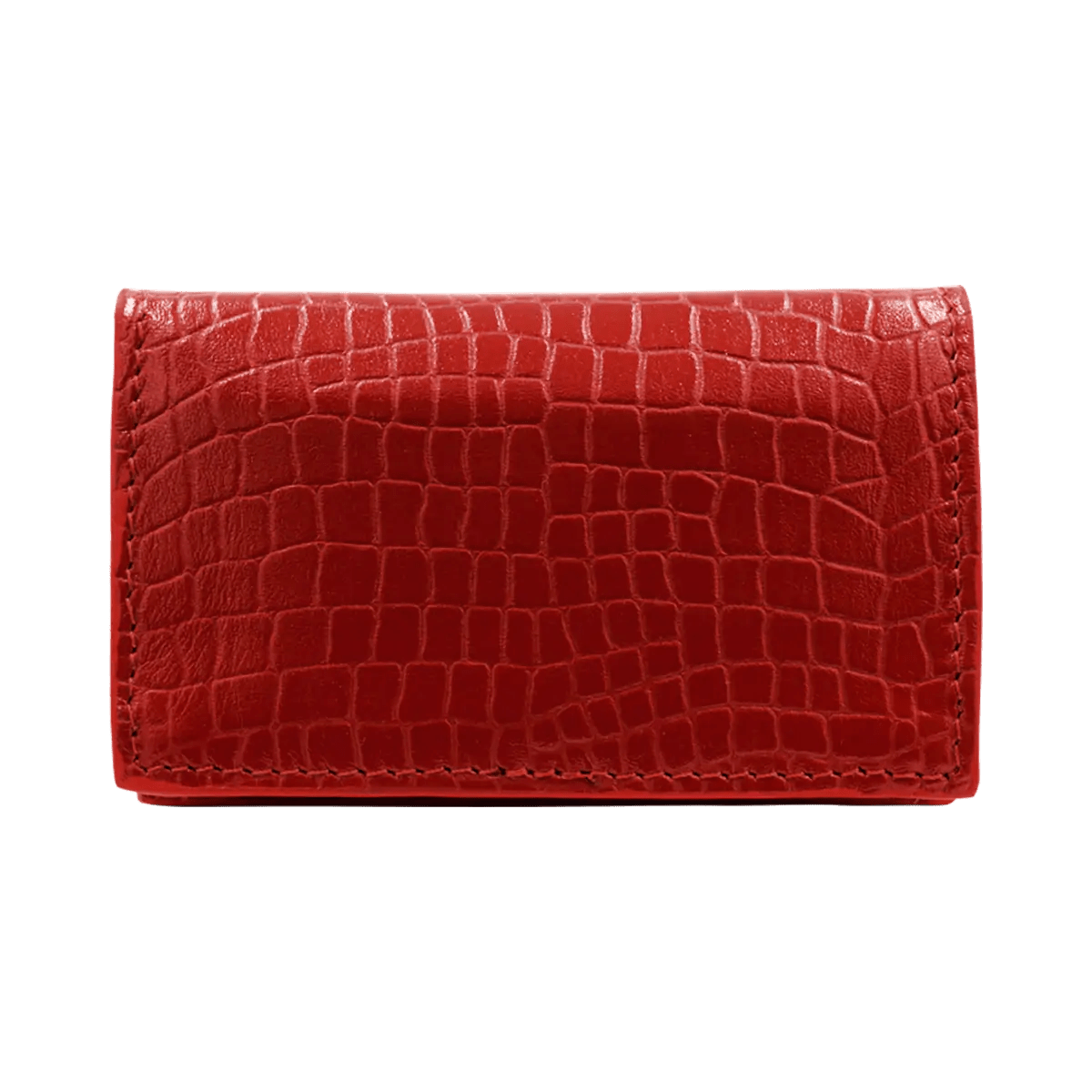 Small Leather Crocodile Print  Business Cardholder