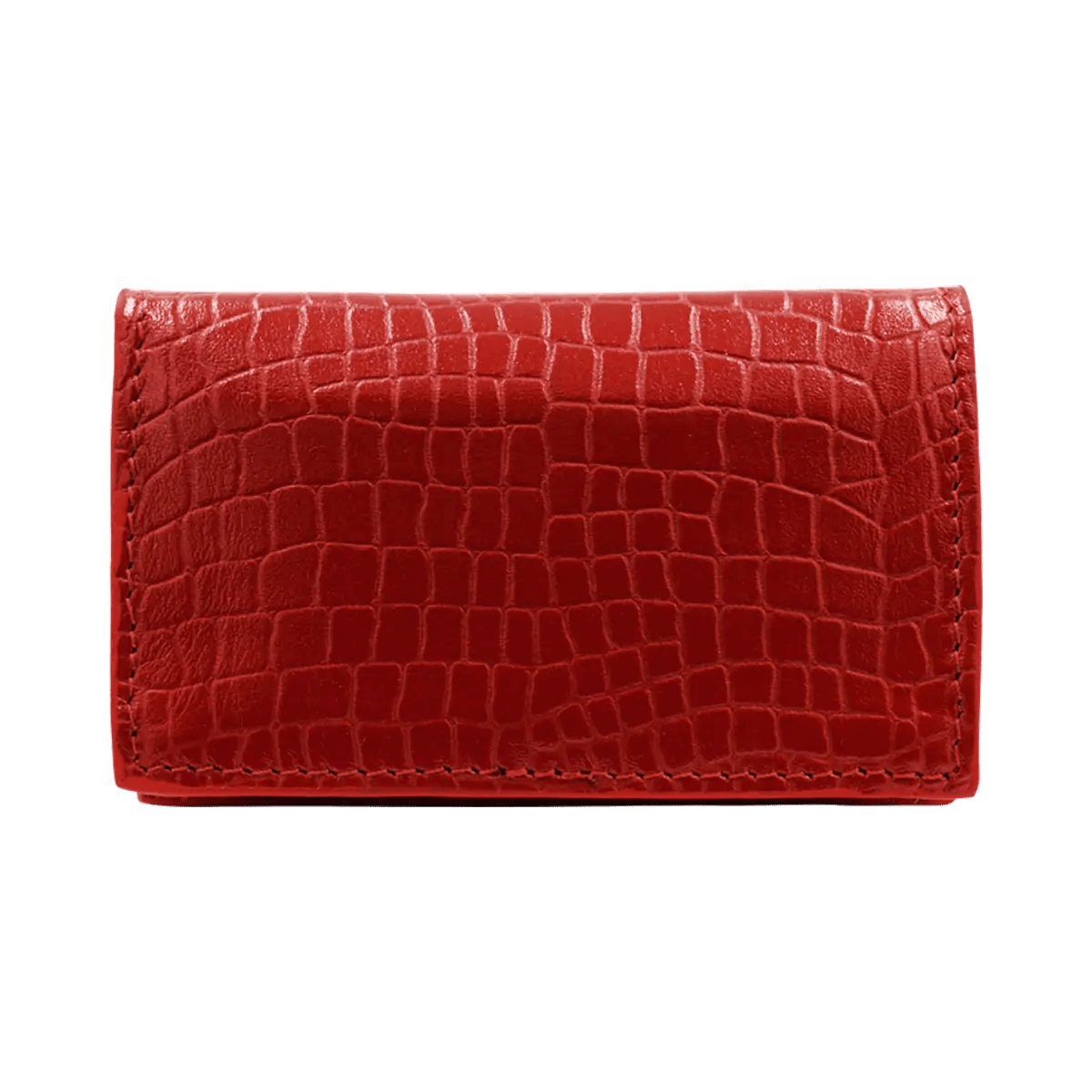 Small Leather Crocodile Print Business Cardholder