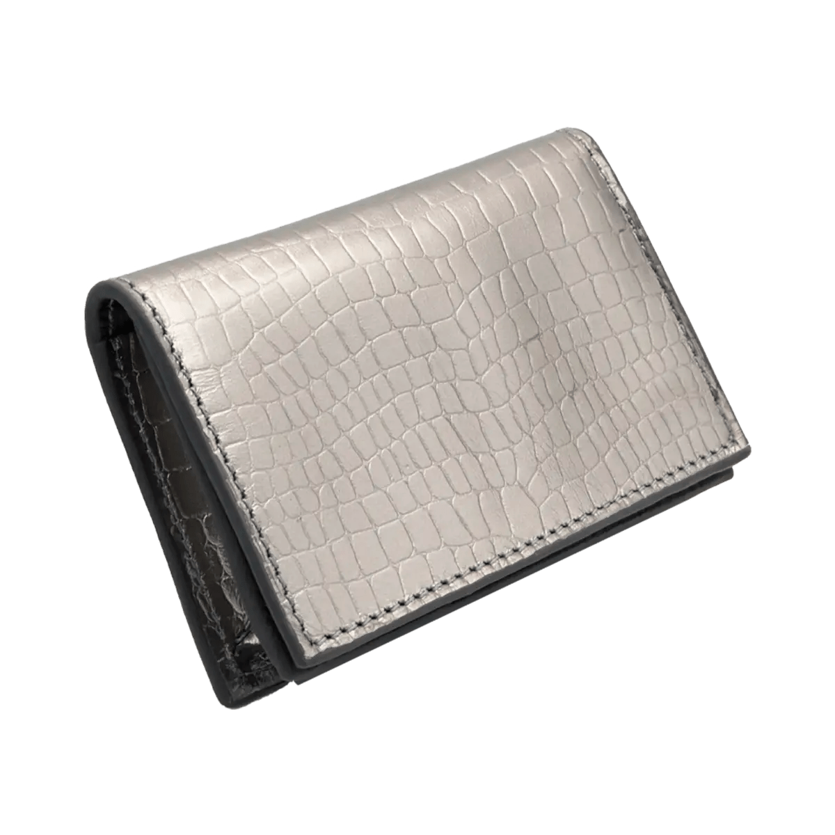 Small Leather Crocodile Print  Business Cardholder