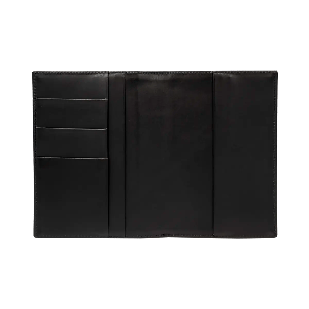 Leather Passport Holder With Detail Print