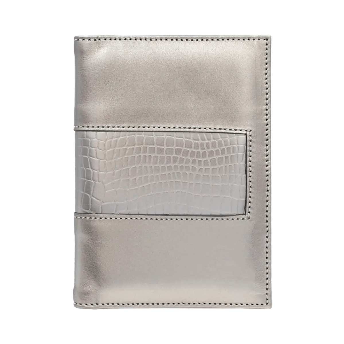 Leather Passport Holder With Detail Print