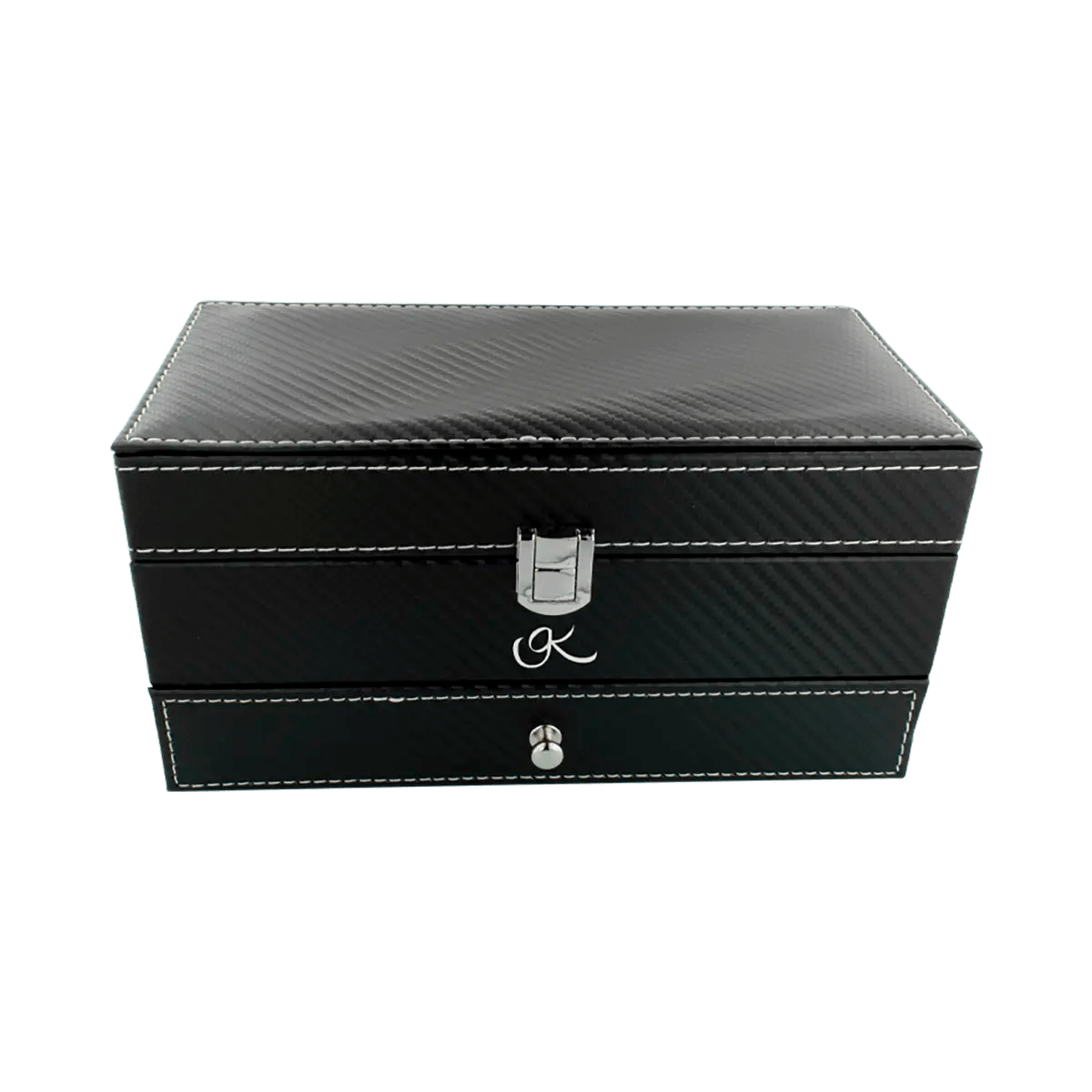 Large Vinyl Jewlery And Watch Box For Men And Women