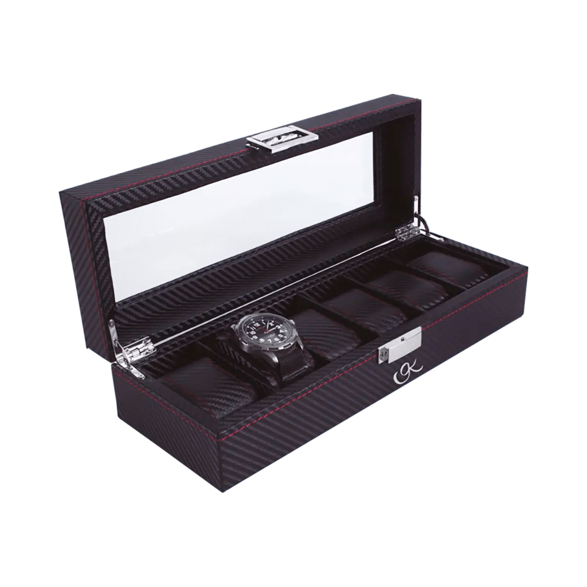 Medium Black Vinyl Watch Holder That Holds 6 Watches