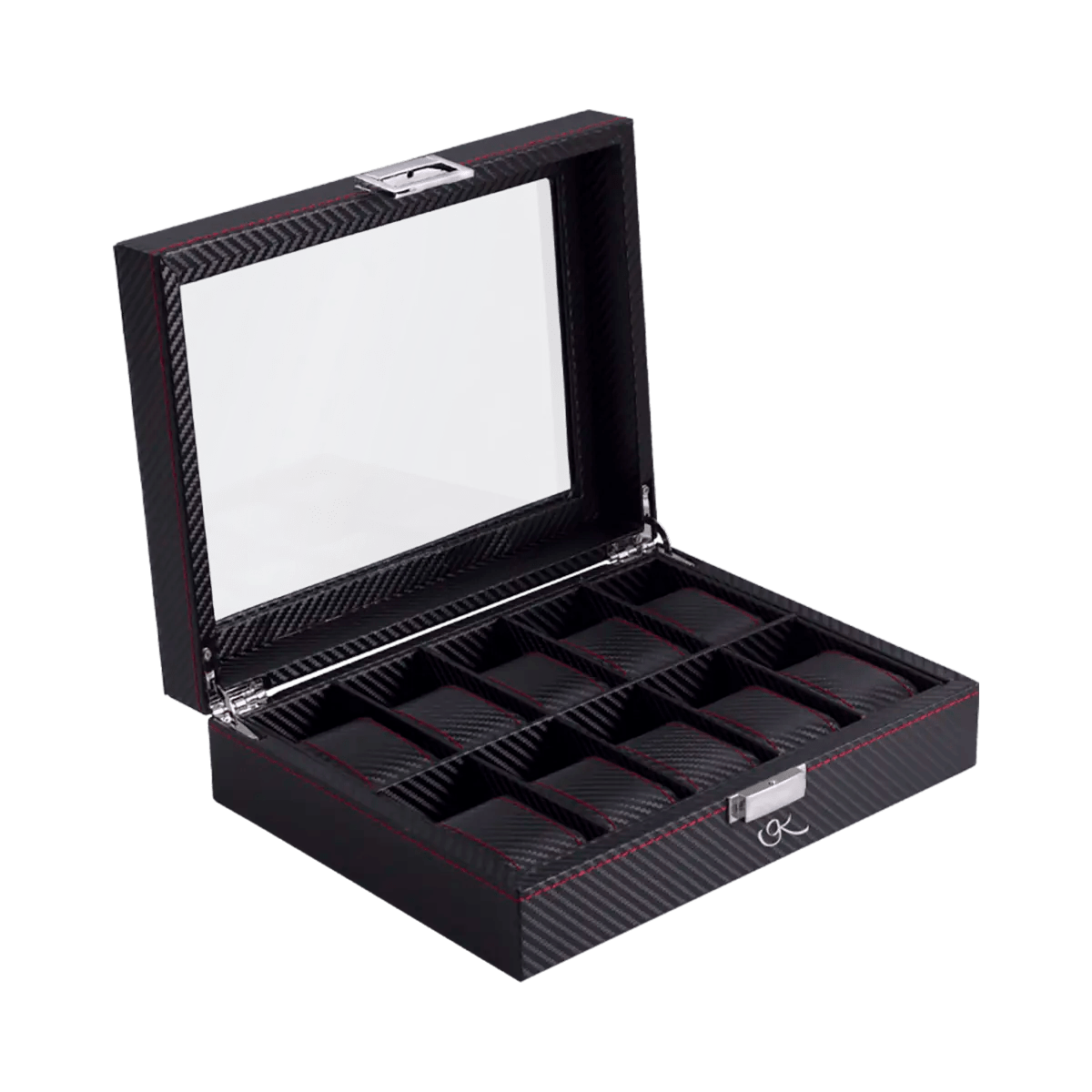 Large Black Vinyl Watch Holder That Holds 10 Watches