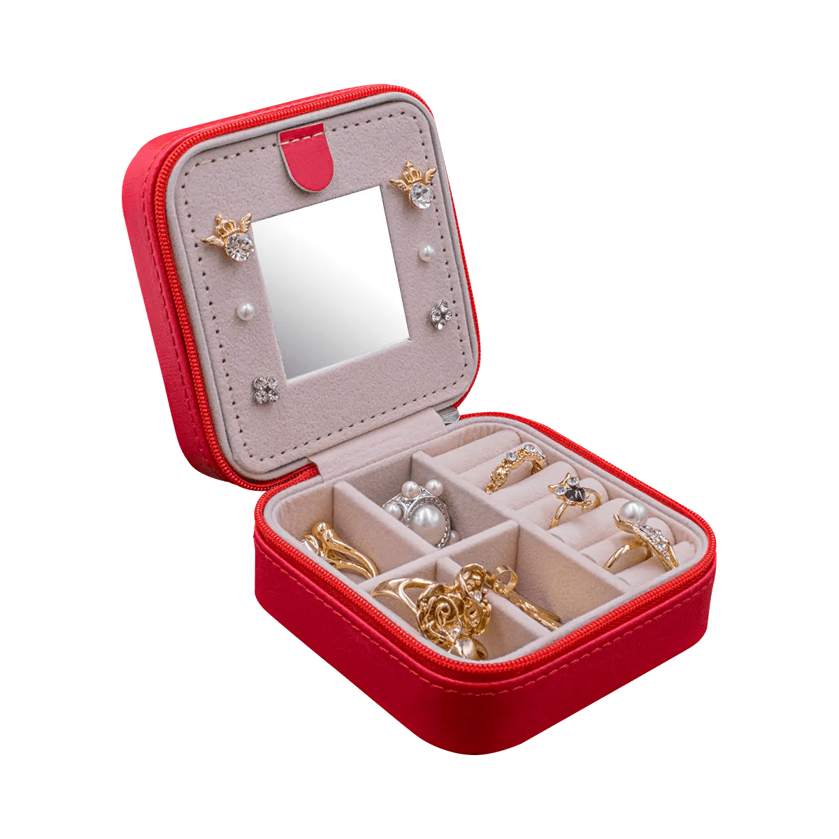 Mini Traveler Jewellery Organizer - Red