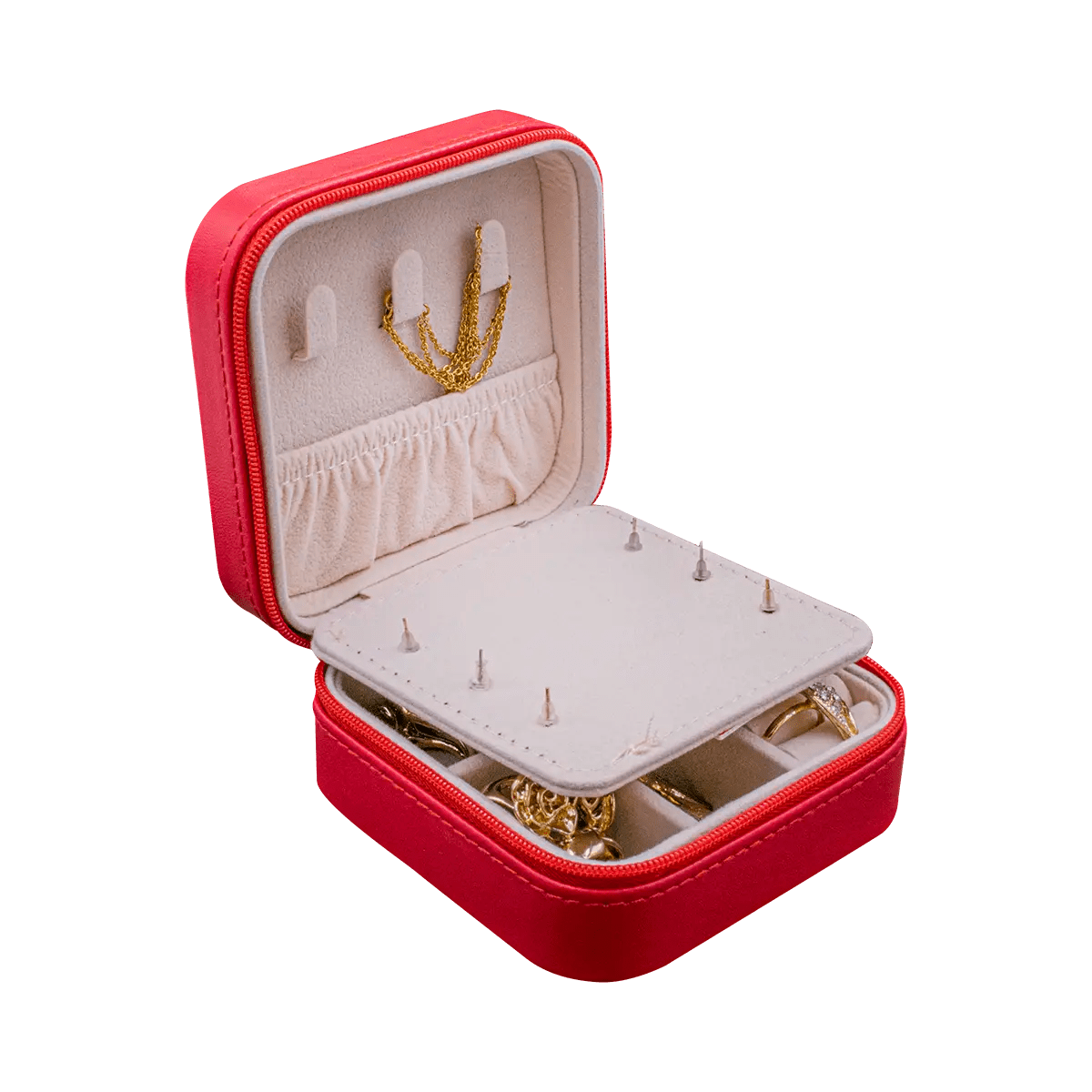 Mini Traveler Jewellery Organizer - Red