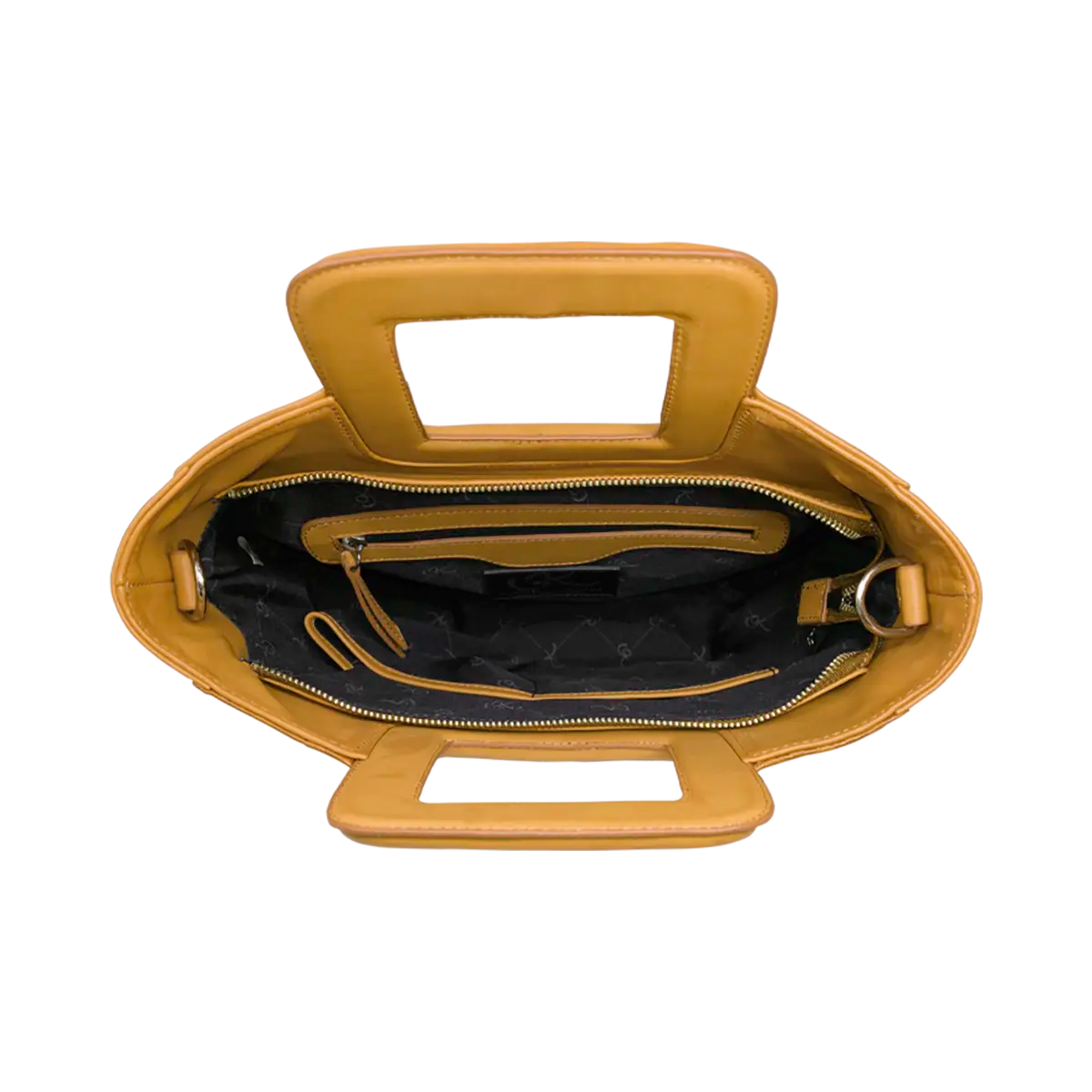 large tan circle leather print handbag with a square handle. Accessory for women in San Diego, CA.
