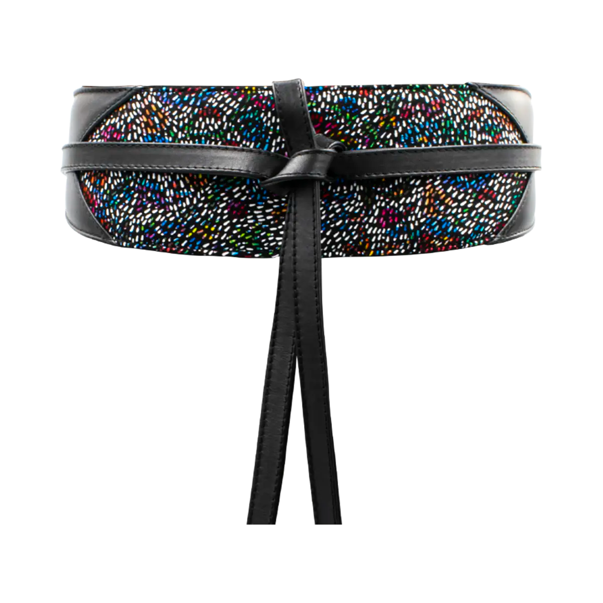 Large Leather Print Wrap-Around Belt For Women