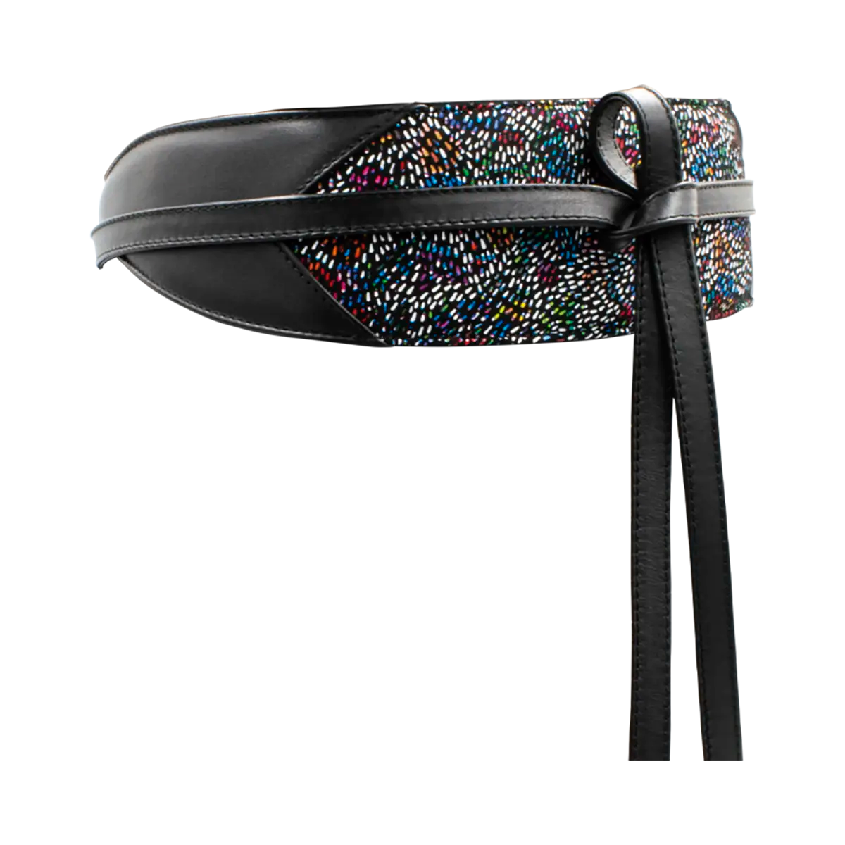 Large Leather Print Wrap-Around Belt For Women