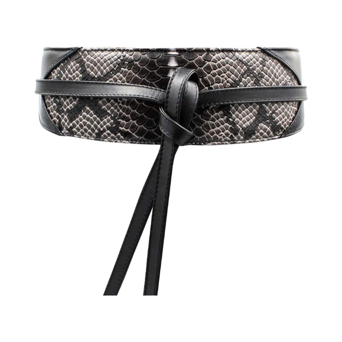Large Leather Print Wrap-Around Belt For Women