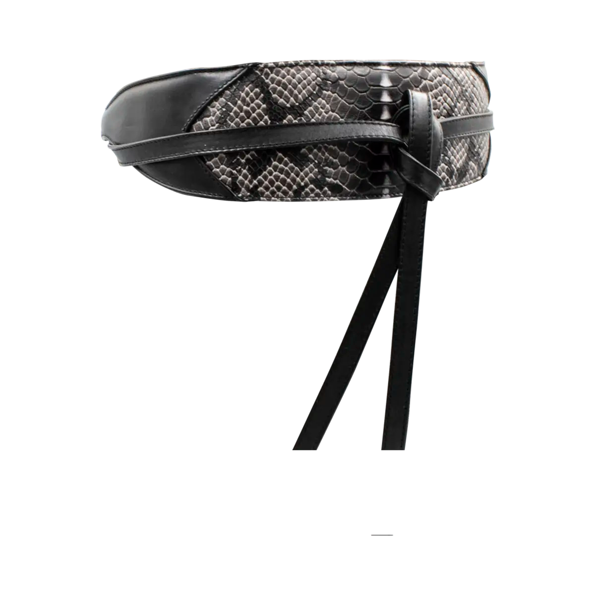 Large Leather Print Wrap-Around Belt For Women