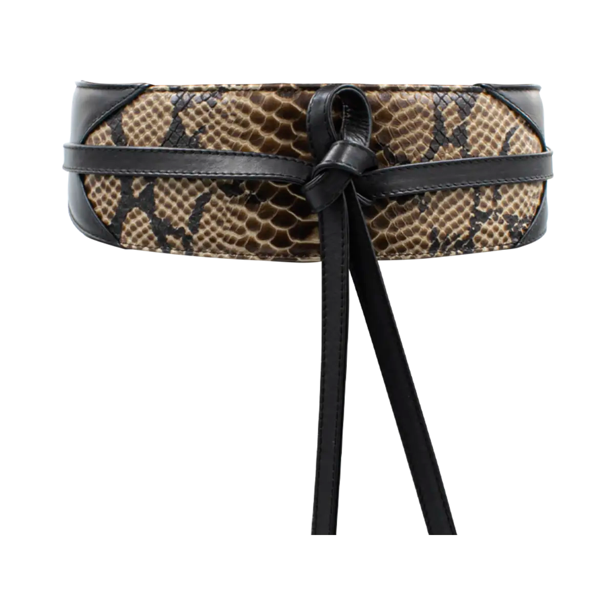 Large Leather Print Wrap-Around Belt For Women