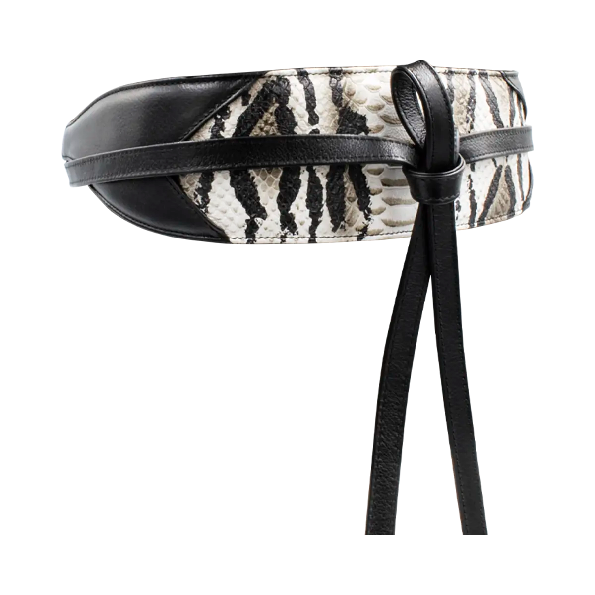 Large Leather Print Wrap-Around Belt For Women