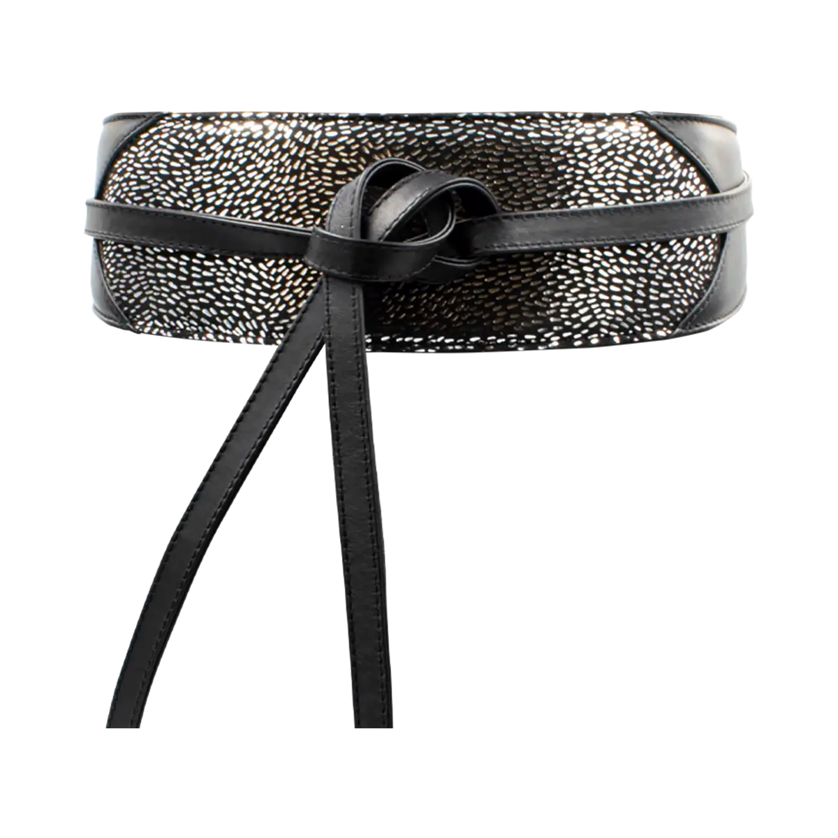 Large Leather Print Wrap-Around Belt For Women