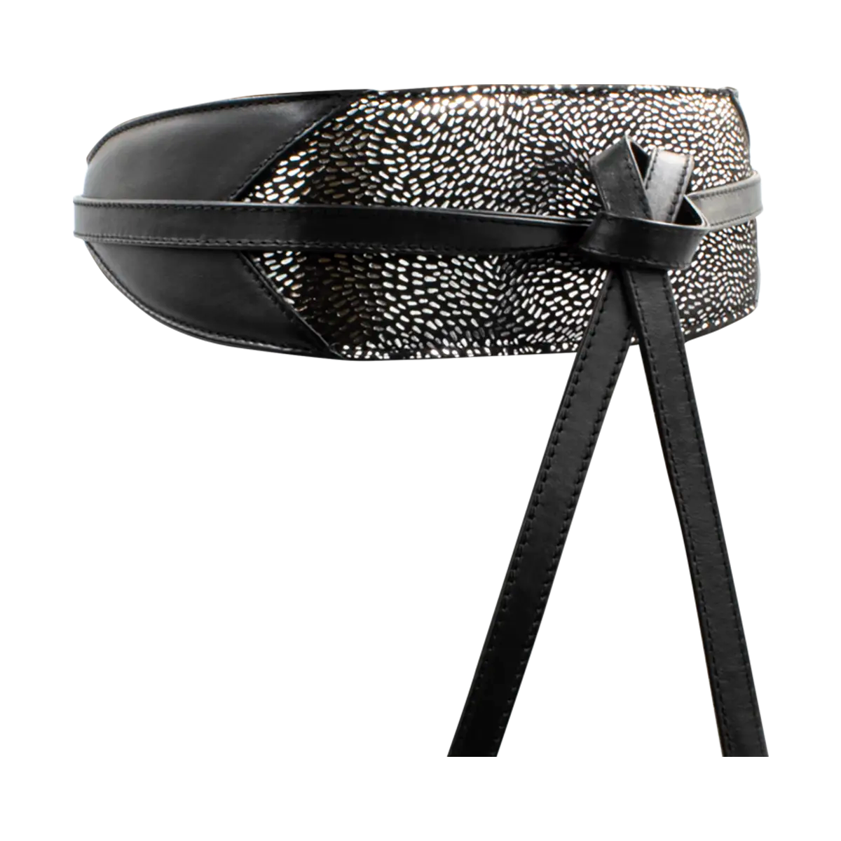 Large Leather Print Wrap-Around Belt For Women