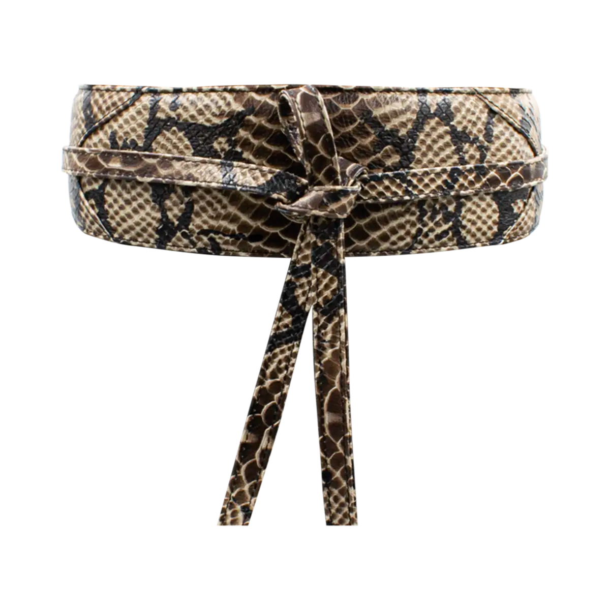 Large Leather Print Wrap-Around Belt For Women