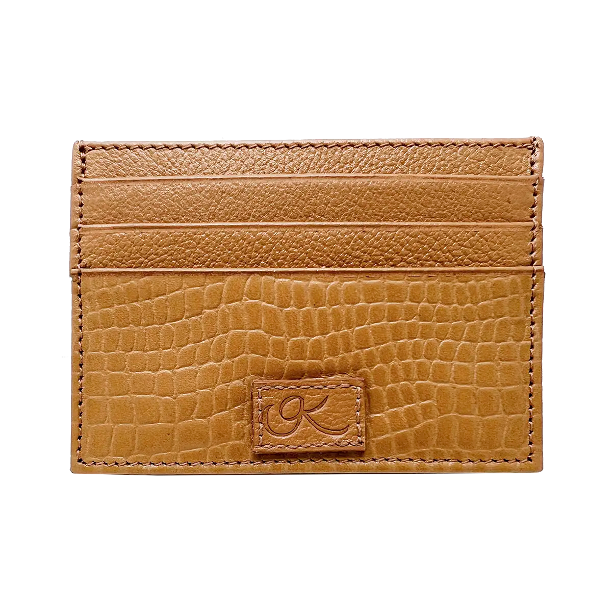 small tan leather print wallet. Accessory for men &amp; women. Shop in San Diego, CA.