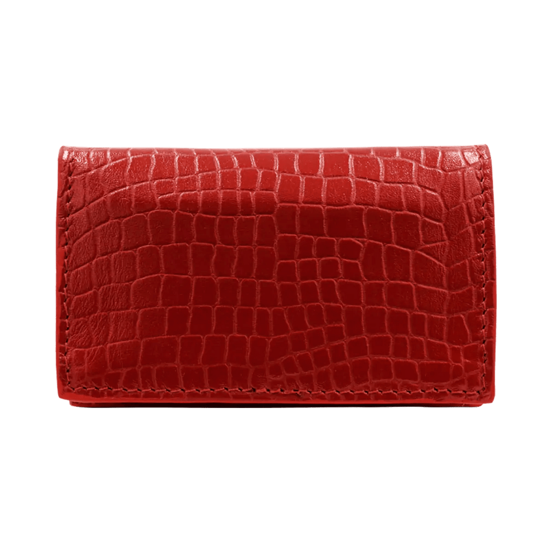 Small Leather Crocodile Print  Business Cardholder