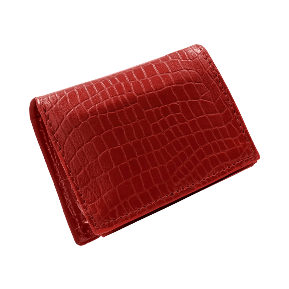 Small Leather Crocodile Print  Business Cardholder