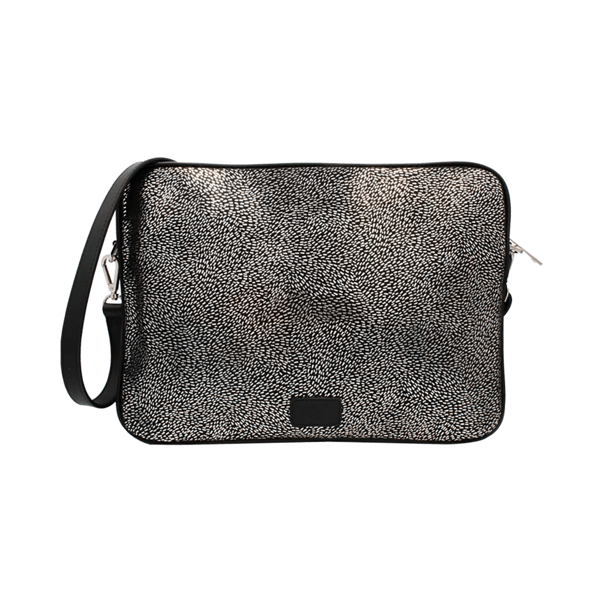 Large Leather Print Laptop Case With Strap