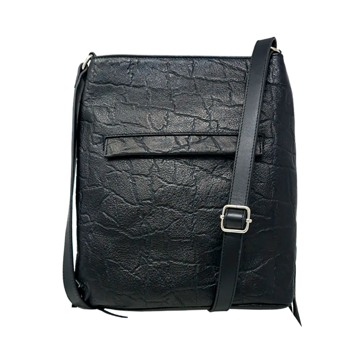 black leather shoulder bag with 3 layers of fringe. Fashion accessories, for women in San Diego, CA.