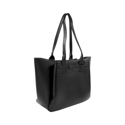 large black leather tote bag for women. Fashion Accessories, shop now in San Diego, CA.