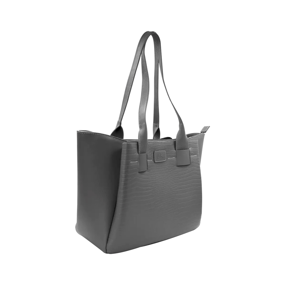 large grey leather tote bag for women. Fashion Accessories, shop now in San Diego, CA.