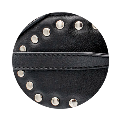 leather black studded Wrap-Around Belt For Women. Fashionable accessories for women. Shop in San Diego, CA.