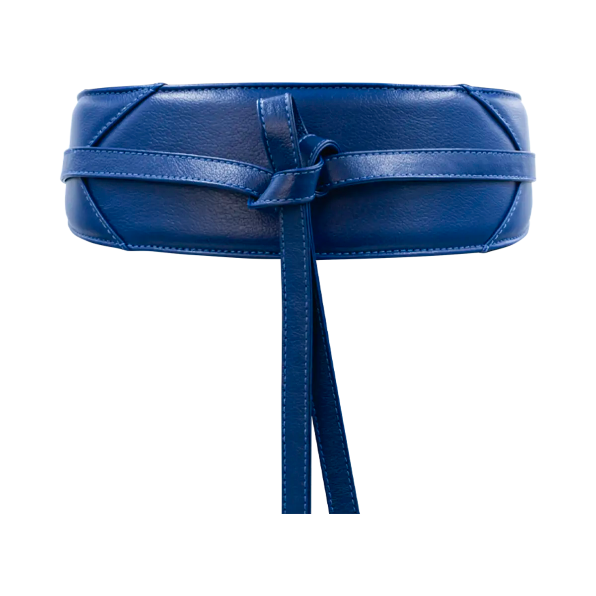 large blue wrap-around belt for women. Available in San Diego, CA.