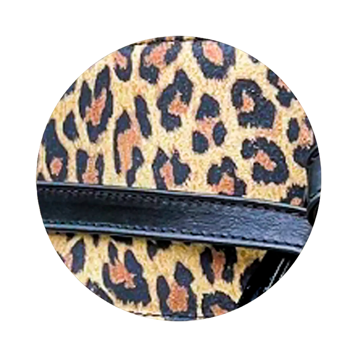 large black animal print wrap-around belt for women. Available in San Diego, CA.