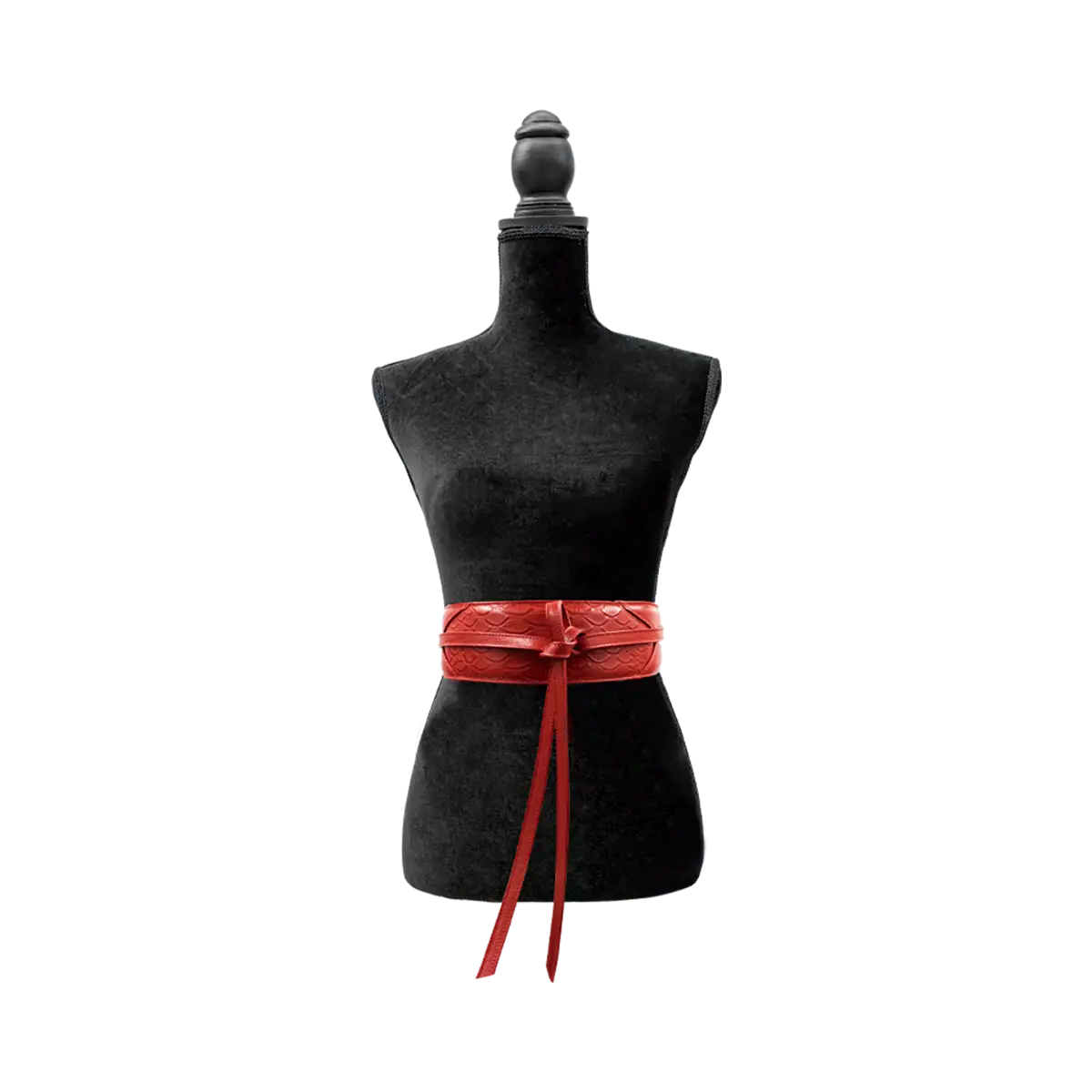 large red wrap-around belt for women. Available in San Diego, CA.
