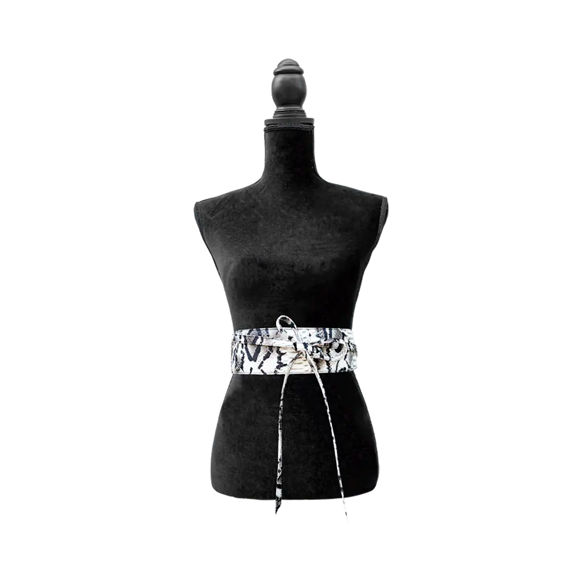 large white print wrap-around belt for women. Available in San Diego, CA.