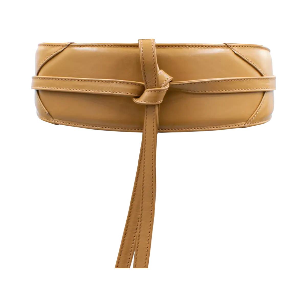 large tan wrap-around belt for women. Available in San Diego, CA.