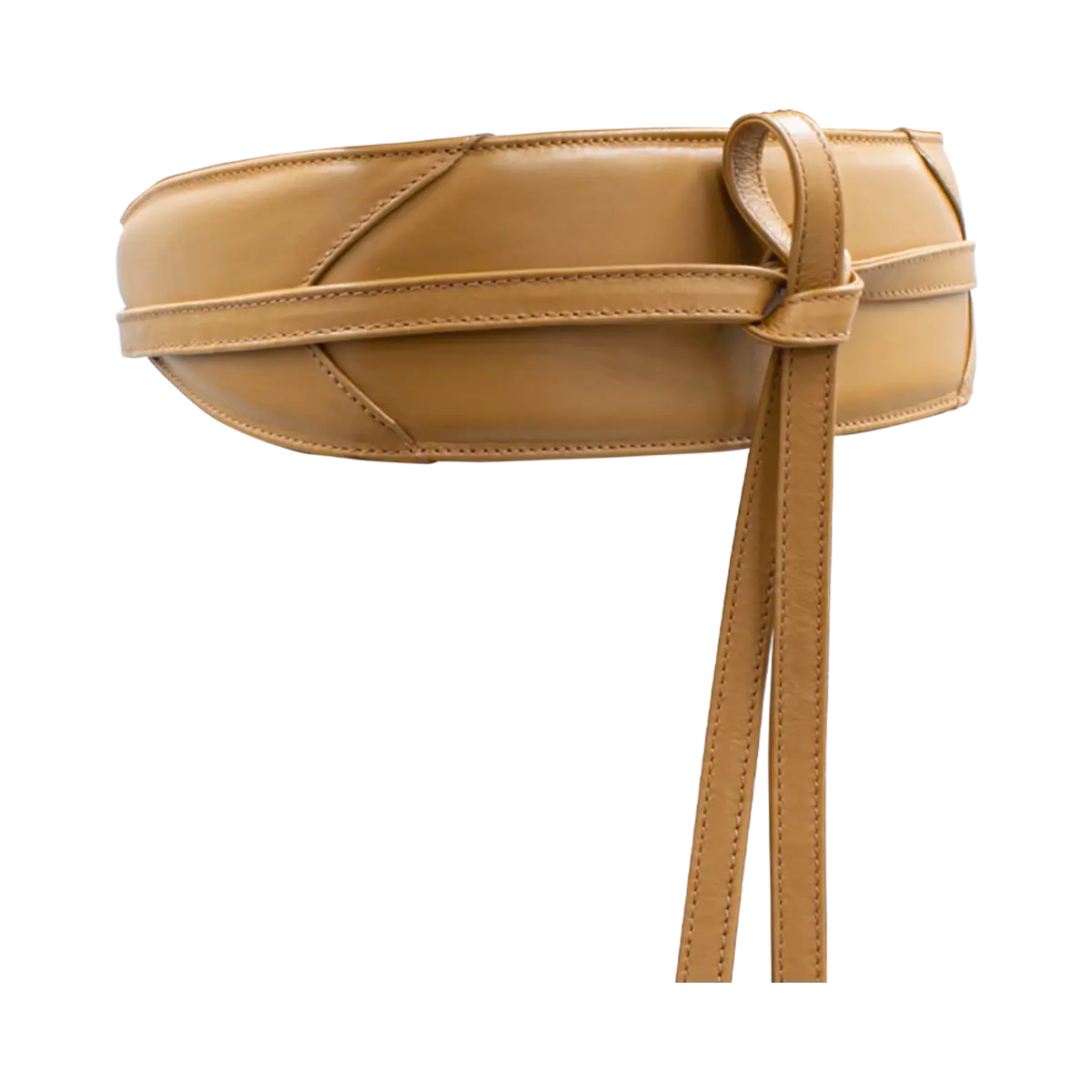 large tan wrap-around belt for women. Available in San Diego, CA.