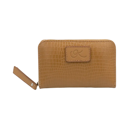 small tan print leather wallet. Fashion Accessories for women in San Diego, CA.