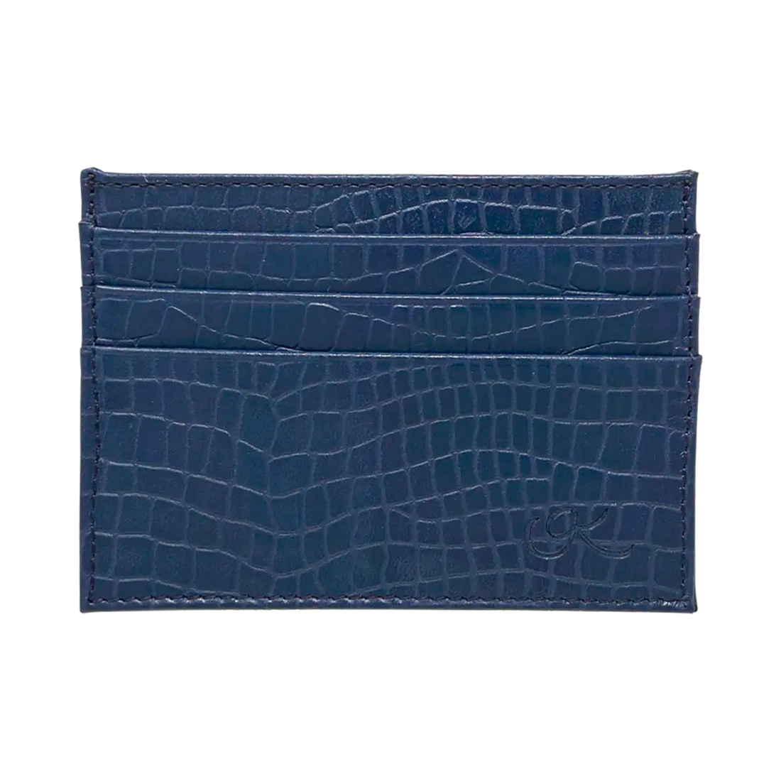 small blue small leather print wallet. Accessory for men &amp; women. Shop in San Diego, CA.