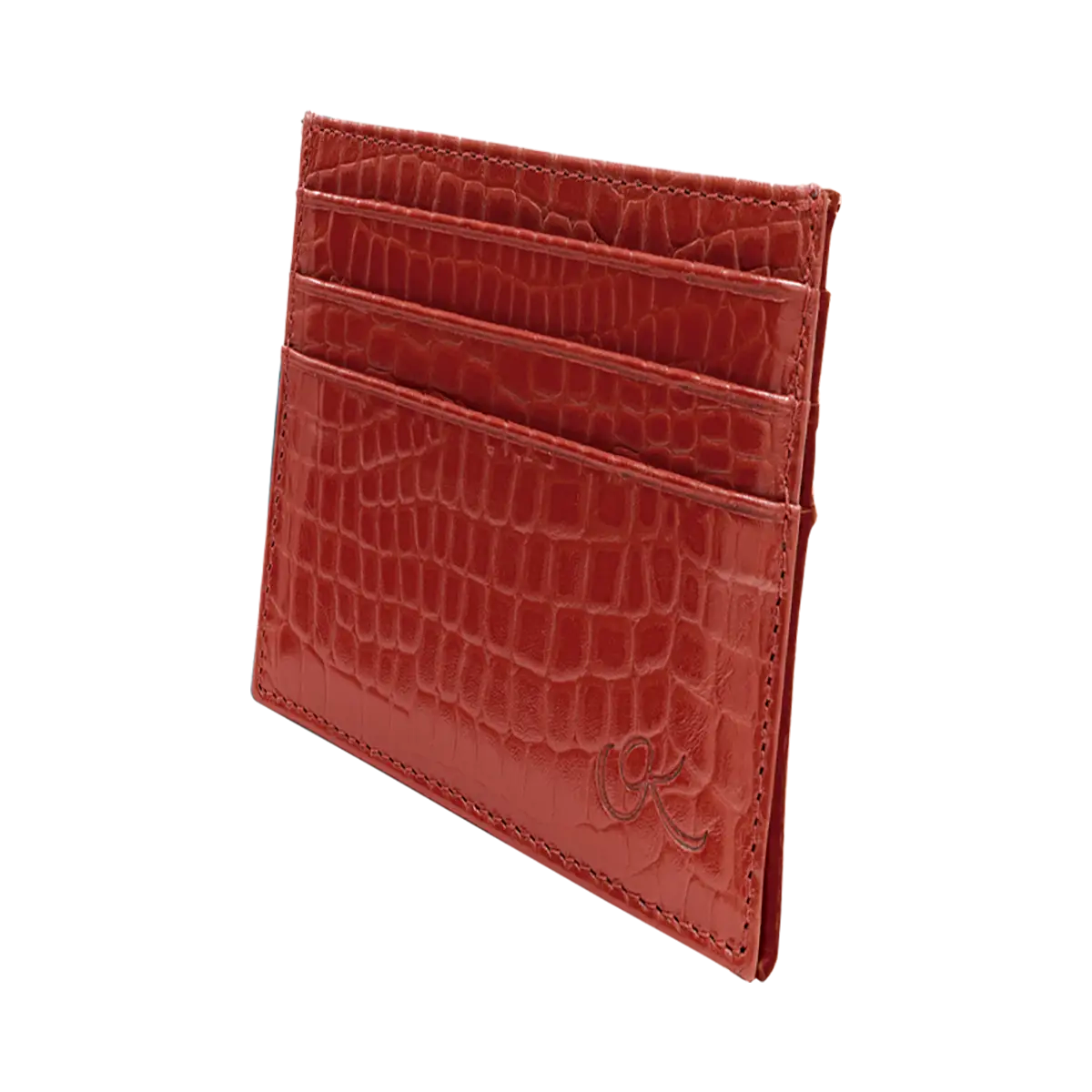 small red small leather print wallet. Accessory for men &amp; women. Shop in San Diego, CA.
