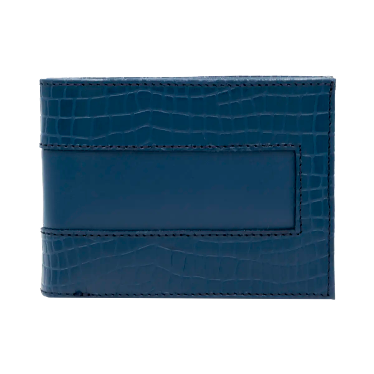 navy blue print leather wallet for men &amp; women. Fashion accessories, shop in San Diego, CA.