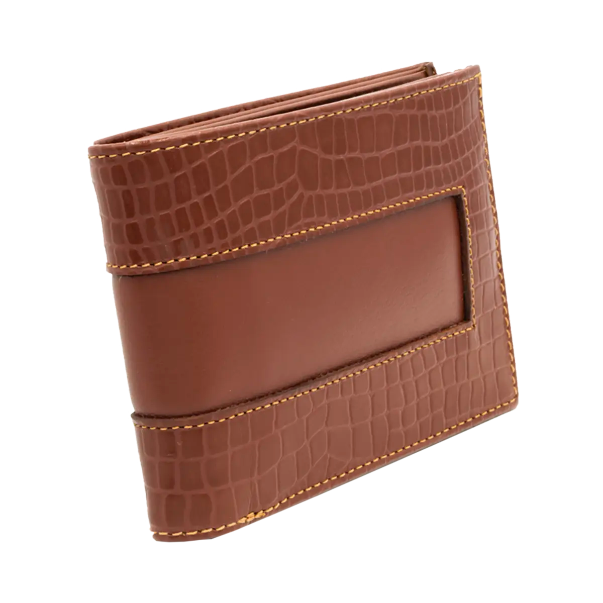 brown print leather wallet for men &amp; women. Fashion accessories, shop in San Diego, CA.